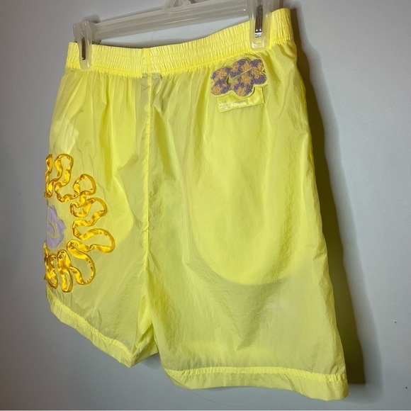 Nike Sportswear Project Uphoria Woven Daisy Yellow Sheer Nylon Shorts Size Small - Picture 12 of 16